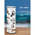 thumbnail image 4 of WIRESTER 20oz Stainless Steel Tumbler with Plastic Straw for Coffee, Tea, Shake, Smoothie, Wine, Water, Hot Cold Drink - Cat Breeds, 4 of 6
