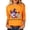 Orange, variant on Halloween Shirts Women, Crew Neck Relaxed Fit 3/4 Sleeve Blouses Tops Clothes, Simple Ghost Printed Tees Tshirts, Casual Fall Holiday Outfit, Halloween Gifts For Adults Black