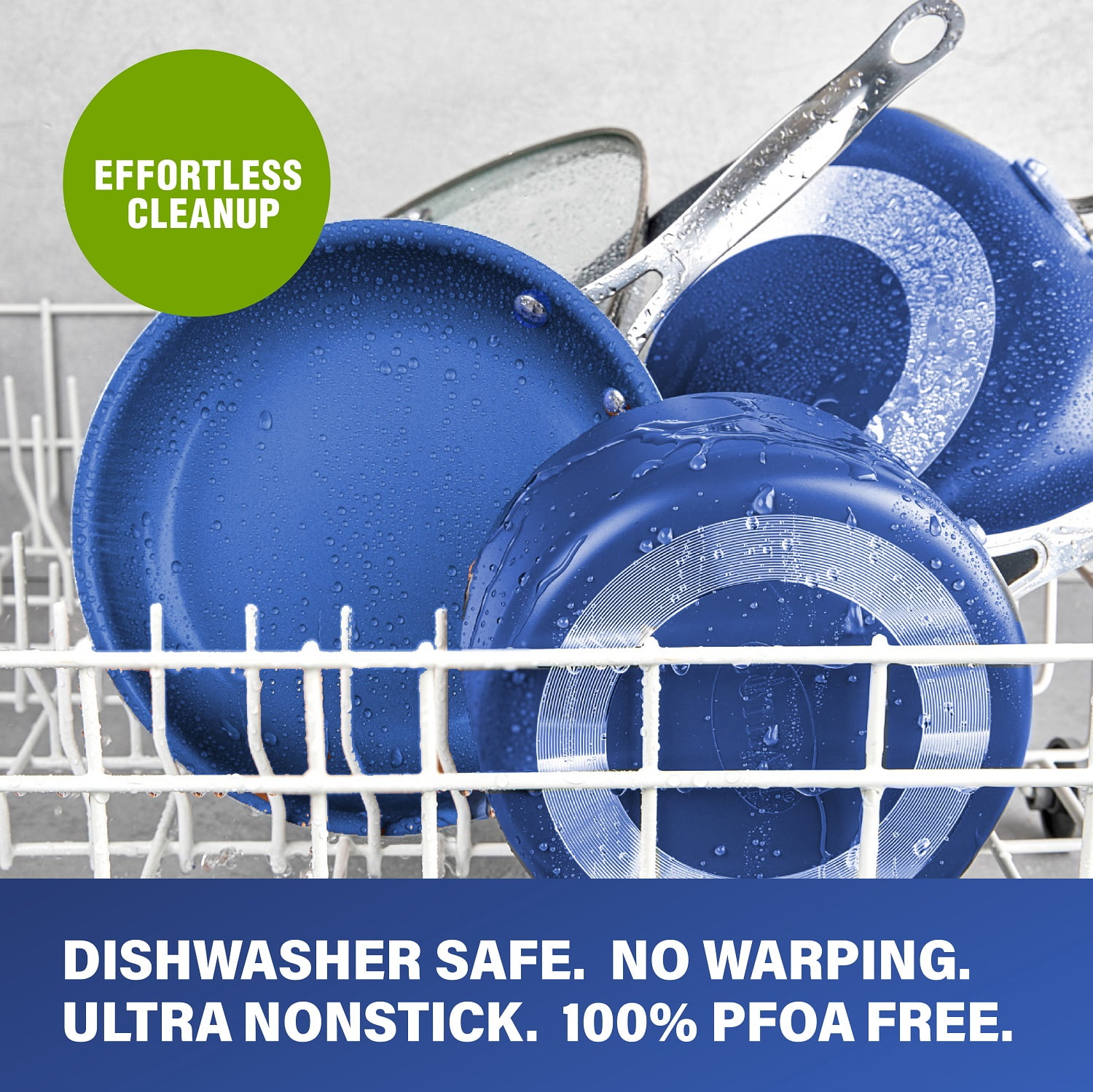 Reviews for GRANITESTONE Classic Blue 20-Piece Aluminum Ultra-Durable  Non-Stick Diamond Infused Cookware and Bakeware Set