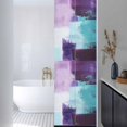 thumbnail image 3 of Purple Turquoise Window Privacy Film, Geometric Modern Abstract Oil Painting Static Cling UV Sun Blocking Heat Control Window Tint, Non-Adhesive One Way Windows Privacy Cover 17.7''x78.7'', 3 of 7
