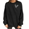 thumbnail image 5 of Fznquz Heart Pullover Sweatshirts for Women Valentines Day 2026 Sweatshirt Black Crewneck Fashion S, 5 of 8