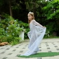 thumbnail image 4 of HAWEE Costume de Princesse pour Filles à Manches Longues Neige Elsa 2 Robe de Fête à Paillettes avec Cape, 4 of 7