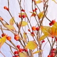 thumbnail image 2 of (1 paquete) ramas de bayas Esquejes de frutos rojos navideños (las ramas están hechas de papel arrugado subcontratado de hierro, las flores están hechas de espuma) (70 cm, las rama, 2 of 8