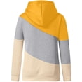 thumbnail image 4 of Sudaderas con capucha para mujer, cuello redondo, casual, manga larga, bloques de color, sudaderas con capucha, suéteres, tops de otoño Levamdar WRMH-1664-105, 4 of 5