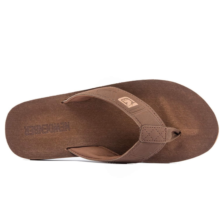 Mens Thong Sandals Beach Flip Flop Brown s-l400.jpg main image 3