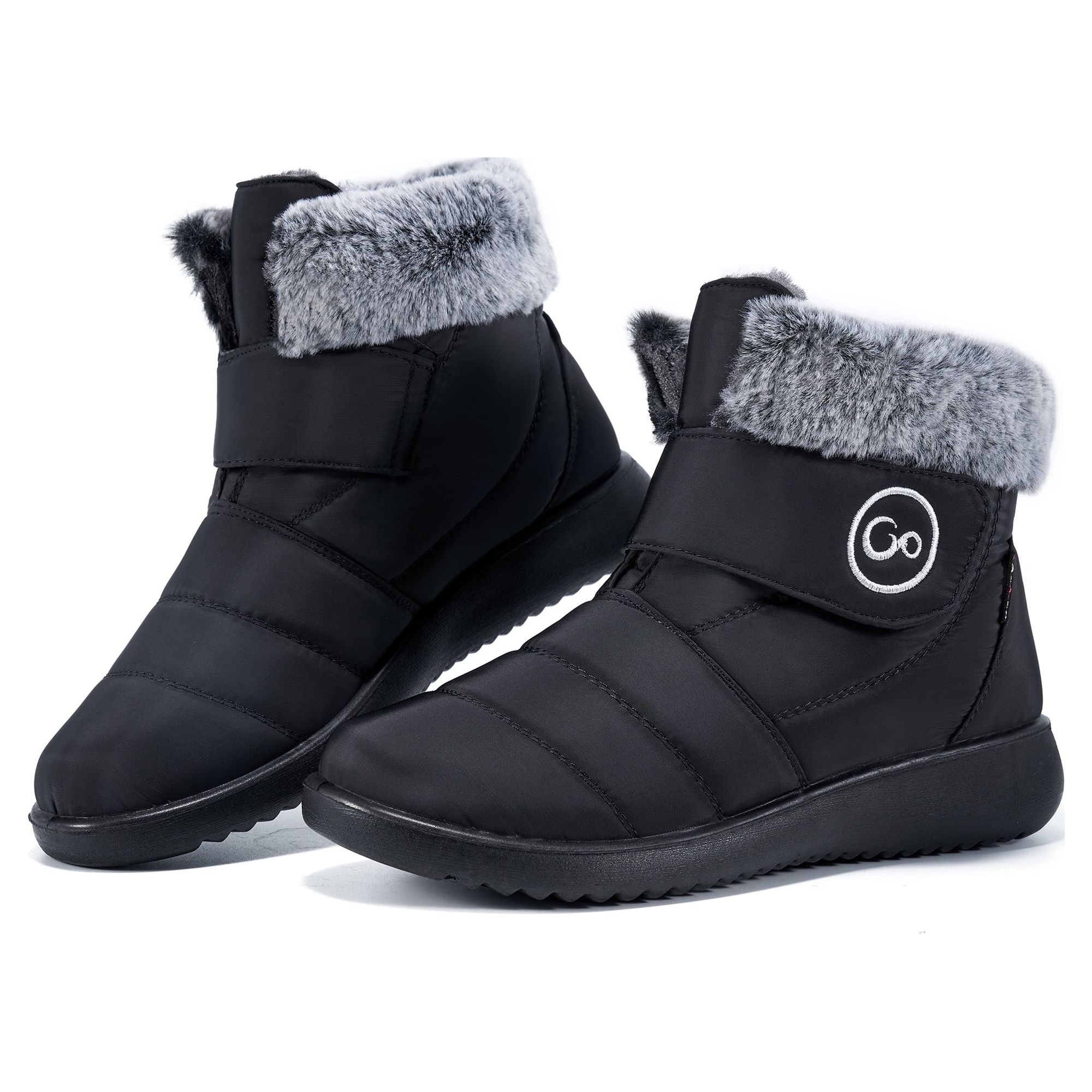 Ecetana Women's Waterproof Snow Boots, Black photo 1