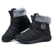 Ecetana Women Snow Slip on Waterproof Boots 6.5 Shoes, Female
