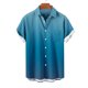 thumbnail image 5 of Camisas de Manga Corta de Botón para Hombre, Blusa de Moda Casual de Impresión de Gradiente de Cuello de Vuelta Hecha de 95% Poliéster 5% Spandex para el Verano, Camisas de Verano para Hombre, 5 of 5