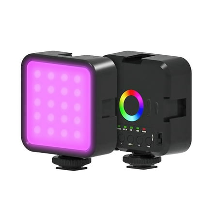 Image of Carevas Portable Vlog Light Mini Photography Lamp with Dimmable LED 70 Beads 1200mAh Battery USB Charging 3 Cold Shoes 3000K-9000K Color Temperature
