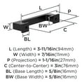thumbnail image 7 of Miseno Mcptp1300 Henshaw 3" Center To Center Handle Cabinet Pull - Bronze, 7 of 7