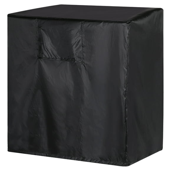 Funda para aire acondicionado, fundas para aires acondicionados de 26"x26"x32" para exteriores, funda de unidad exterior Oxford 210D (Negro)