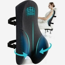 TURJGKSG High Back Support for Office Chair Fully Support Entire Back for Comfort,Pain Relief and Posture Improved- Memory Foam Lumbar Support Pillow for Office Chair,Recliner,Dark gray
