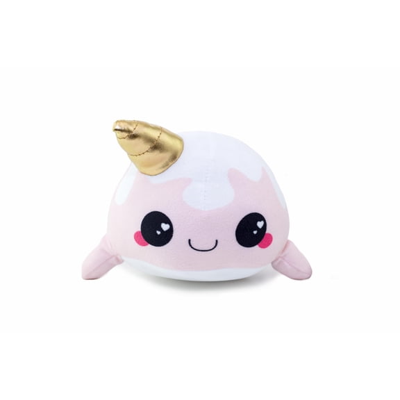 Glitter Galaxy 6-Inch Ice Cream Cone Horn Pink Narwhal Collectible Plush