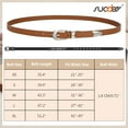 thumbnail image 6 of SUOSDEY Women's Skinny Leather Belts Thin Women Belt for Jeans Dress with Metal -tail Design 2 Pack, 6 of 7