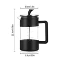 thumbnail image 6 of OIUR 1000ml French Press Coffee Maker 34oz Heat-Resistant Borosilicate Glass No-Drip Spout Advanced Filtration System Coffee Press Kettle, 6 of 7