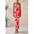 thumbnail image 3 of Vestido largo Prettygarden para mujer 2025 con estampado floral acanalado, 3 of 9