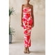 thumbnail image 3 of Vestido largo Prettygarden para mujer 2025 con estampado floral acanalado, 3 of 9