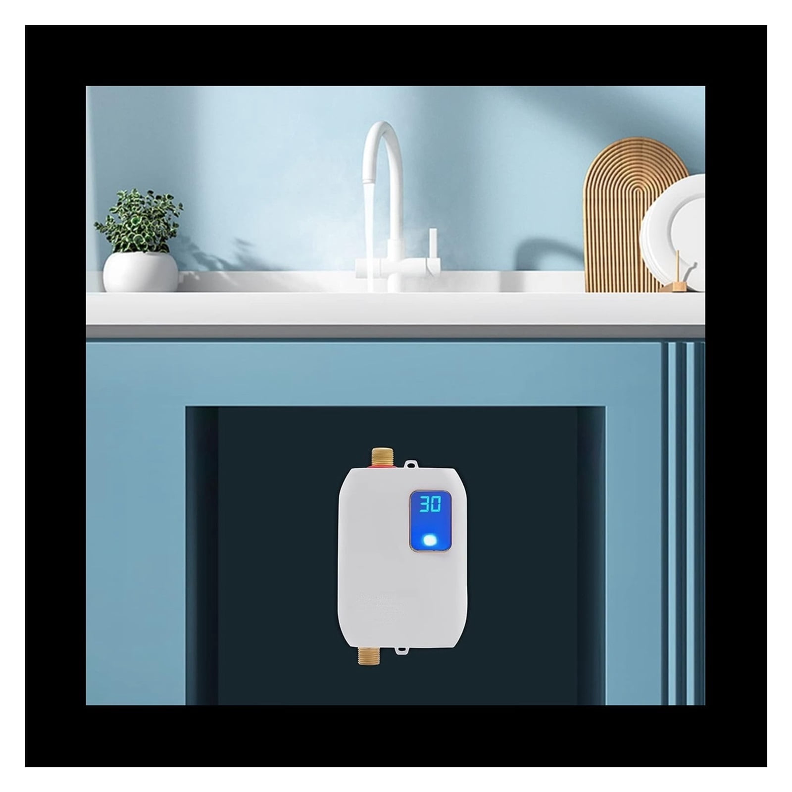 Instant Water Heater, Tankless Water Heater, 3000W Wall-Mounted Instant Hot Water Heater With LED For Daily Washing ,Energy Saving