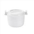 thumbnail image 3 of 2X Microwave Rice Cooker Multifunction Small Lunch Container Microwave Cooker Cookware for Microwave Oven 17.5X21X14cm,2 x Microwave Rice Cooker,white, 3 of 9