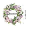 thumbnail image 3 of BNNG Artificial Pink Rose Wreath Front Door Wreath with Hydrangea Green Leaves Wreath Artificial Spring Wreath Valentines Mother's Day Wreath for Wall Wedding Party Home Decor, 3 of 6