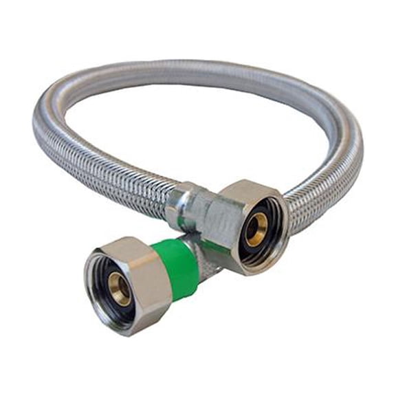 10-0421 Faucet Connector, Stainless-Steel, 1/2 In. Iron Pipe Size x 1/2 In. Iron Pipe x 20 In. - Quantity 10