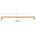 thumbnail image 4 of GlideRite 12-5/8 in. (320mm) Center-Center Solid Square Bar Cabinet Pull, Satin Gold, 10 Pack, 4 of 4