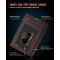 thumbnail image 4 of Tarjetero de piel Wallet RUNBOX Slim con bloqueo RFID, 4 of 6