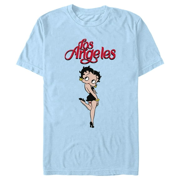 Men's Betty Boop Los Angeles Betty  Graphic Tee Light Blue Small