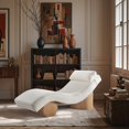 thumbnail image 5 of Meridian Furniture Marcella Cream Fabric Upholstered Chaise Lounge, 5 of 10