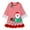 Red, variant on Odeerbi Toddler Girl Christmas Dress Cute Baby Girl Clothes Santa Claus Embroidered Wave Pattern Ruffle Pleated Skirt Long-sleeved Skirt