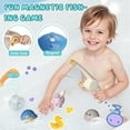 thumbnail image 5 of Dimoarch 4 in 1 Bath Toys for Toddlers, Magnetic Fishing Game, Waterwheel Shower Toy, Duck Slide Track Set, Soft Stacking Blocks, Sensory Montessori Toys for Boys and Girls, 5 of 9