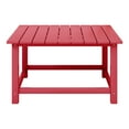 thumbnail image 3 of WestinTrends Malibu Low Outdoor HDPE Square Patio Coffee Table, Red, 3 of 16