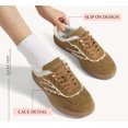 thumbnail image 4 of LUCKY STEP Womens Mule Fashion Sneakers Slip On Backless Winter Retro Comfy Casual Shoes,Brown, 4 of 10