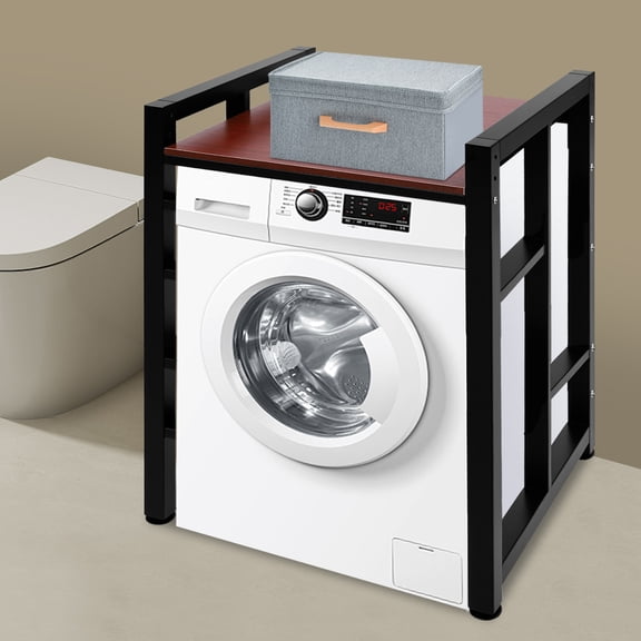 Multi-Purpose Storage Shelf, Washer Dryer Stand with Adjustable Feet, 105cm Height, Suitable for Various Home Appliances
