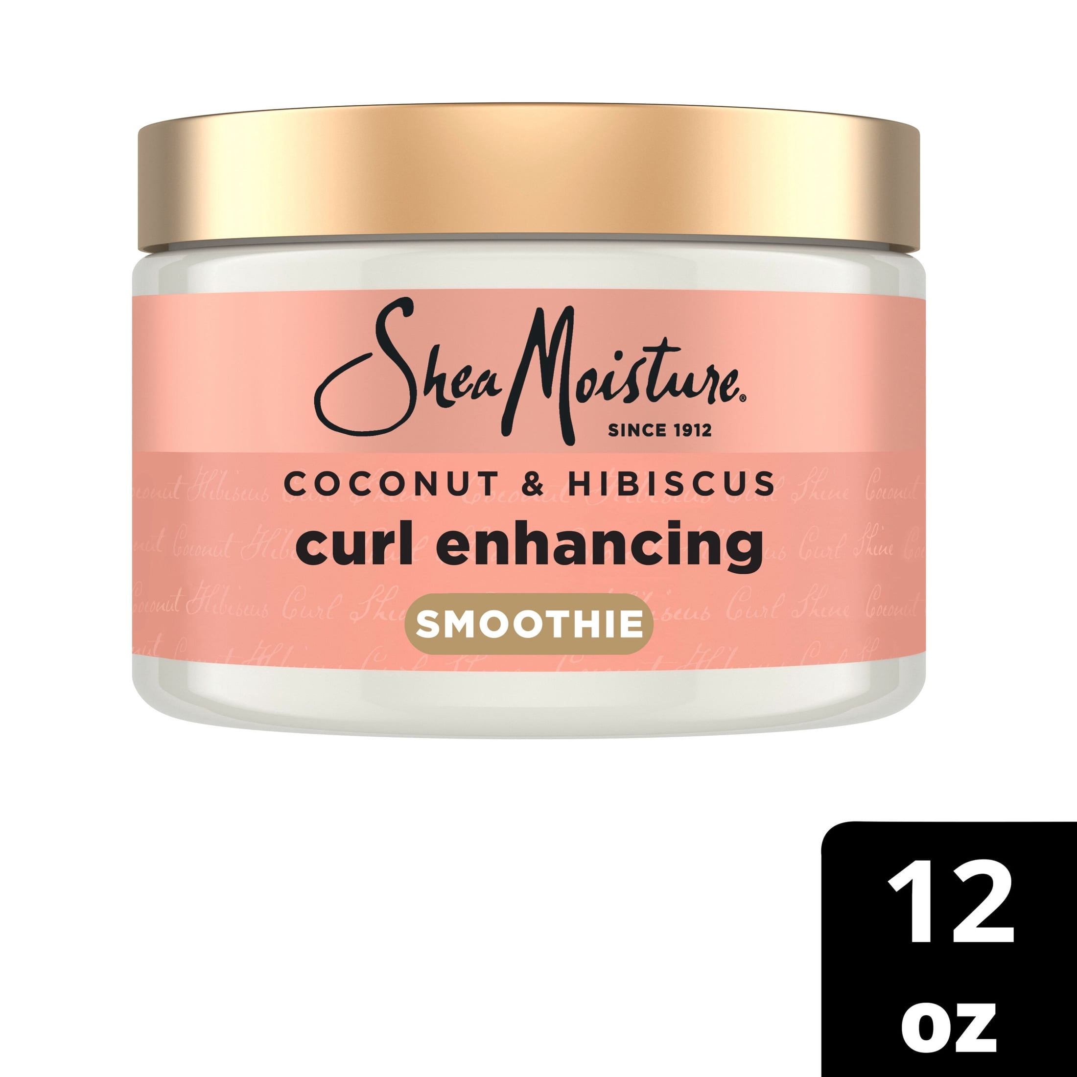 (2 pack) SheaMoisture Smoothie Curl Enhancing Cream Coconut and Hibiscus, 12 oz