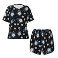 thumbnail image 4 of Kdxio Daisies Flowers Print Pajamas Sets for Women Short-Sleeved Pjs with Lounge Shorts Two Piece Sleepwear S-4XL, 4 of 9