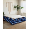 thumbnail image 2 of Abstract Marble Bed Skirt California King Size 16 Inch Drop, Gold Texture Modern Blue Simple Wrap Around Dust Ruffle Bedskirts, Wrinkle & Fade Resistant Easy Fit Bedskirt with Adjustable Elastic, 2 of 8
