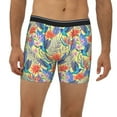 thumbnail image 2 of Men'S Boxer Briefs, Exotic Flowers And Birds Soft And Breathable Mens Underwear Boxer Briefs With Widen Waist, 2 of 2