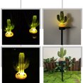 thumbnail image 4 of Lámpara solar para césped, lámpara decorativa de cactus para el suelo, luz para paisajismo exterior, 4 of 7