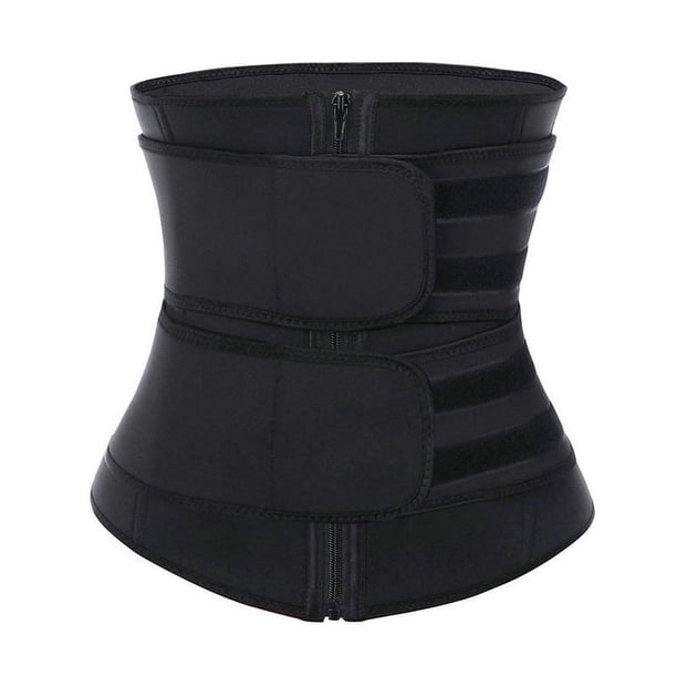 Cinturón deportivo moldeador de cintura para después del parto, con cremallera y doble cinturón