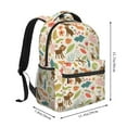 thumbnail image 2 of Kdxio Monkeys in the Jungle Pattern Casual Student Backpack Lightweight Daypack Laptop Compartment Travel School Ergonomic Canvas Multi Pocket Design-One Size, 2 of 5