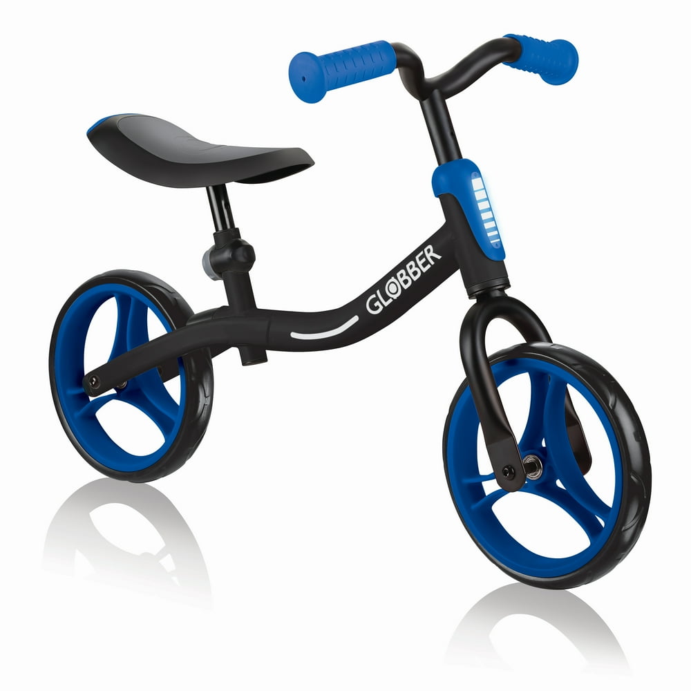 Globber GO BIKE Adjustable Balance Training Bike for Toddlers, Black and Blue Globber GO BIKE Adjustable Balance Training Bike for Toddlers, Black and Blue