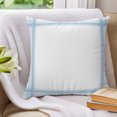 thumbnail image 3 of Pillow Covers 26x26 Set of 2, Modern Minimalist Art Throw Pillow Covers Decorative Couch Cushion Cover, Llight Blue Horizontal Lines Grid Microfiber Soft Pillowcases for Bedroom Living Room Sofa, 3 of 9