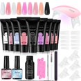 thumbnail image 1 of WOLADY Poly Nail Gel Extensi&oacute;n Kit, 9 Colores 15ml Kit de Esmalte de U&ntilde;as en Gel con Luz Ultravioleta, Base Top Coat, L&iacute;quido Sinovial y Herramientas de Manicura, Rega, 1 of 9