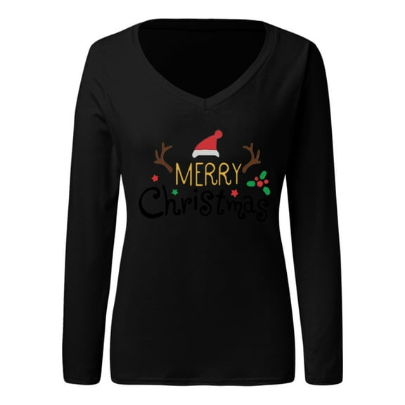 Aayomet Long Sleeve Crop Top Short,Long Sleeve T Shirts for Women Casual V Neck Tops Basic Ribbed Slim Fit Blouse,Black M