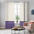 thumbnail image 5 of Farmhouse Purple Kitchen Curtains 84 Inch Length, Modern Abstract Geometric Stripes Art Grommet Top Bedroom Living Room Curtains, Light Filtering Cafe Curtain Drapes 2 Panels Set 84''x84'', 5 of 9
