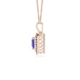 thumbnail image 2 of ANGARA Natural Tanzanite Heart Pendant with Coffee and White Diamond Halo in 14K Rose Gold for Women (Size-5mm) | December Birthstone, Anniversary, Jewelry Gift for Women | Natural Tanzanite Necklace, 2 of 7
