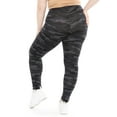thumbnail image 3 of Stretch Is Comfort Women's Polyester Plus Size Leggings Black Camo 3X, 3 of 6