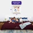 thumbnail image 4 of JS Sanders Collection Bed Sheet Set Solid 1000 Thread Count 8" Deep Pocket 100% Egyptian Cotton Premium Collection Sheet Set for Alaskan King Mattress - Wine, 4 of 8