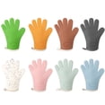 thumbnail image 5 of Guantes anti escaldaduras de silicona para horno microondas, guantes aislantes térmicos especiales para horno de cocción, guantes gruesos de alta temperatura para cocina y hogar, 5 of 5